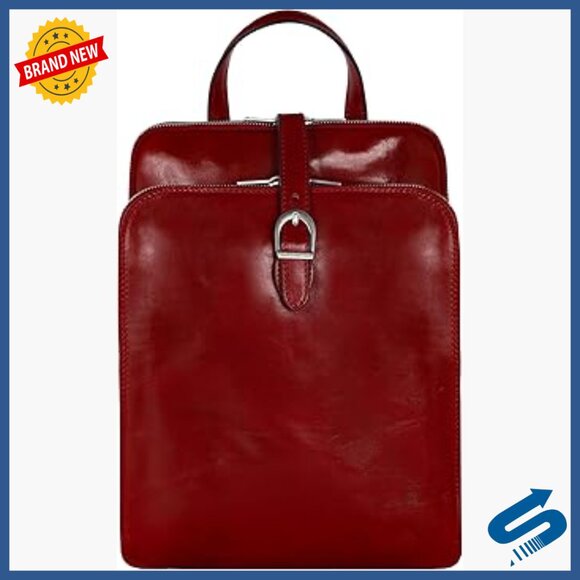 Full Grain Leather Convertible Backpack Shoulder Bag 13\